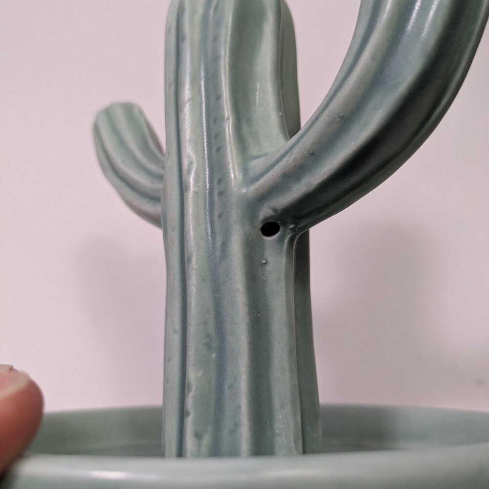 Cactus Ceramic Jewelry Dish Holder Display Green Home Decor Plant Lover Desert - Picture 7 of 12